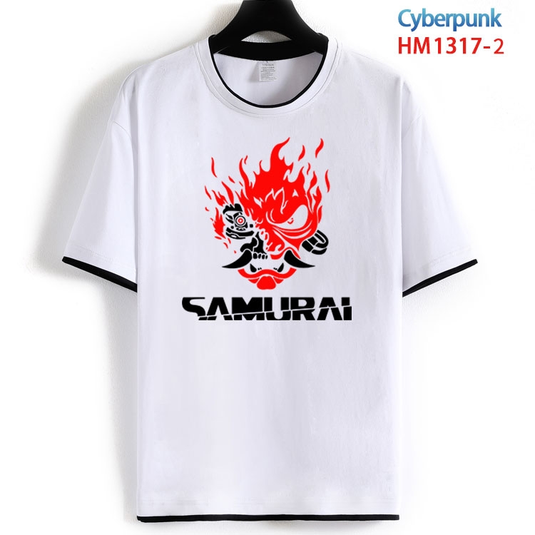 Cyberpunk Cotton round neck short sleeve T-shirt from S to 6XL HM 1317 2