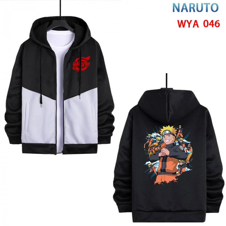 Naruto Anime cotton zipper patch pocket sweater from S to 3XL WYA-046-2