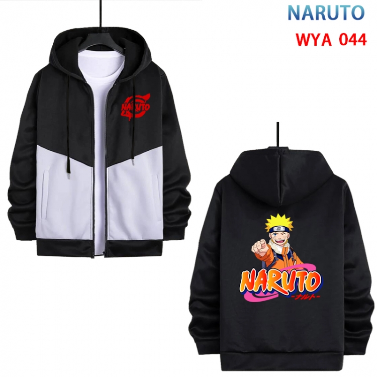 Naruto Anime cotton zipper patch pocket sweater from S to 3XL WYA-044-2