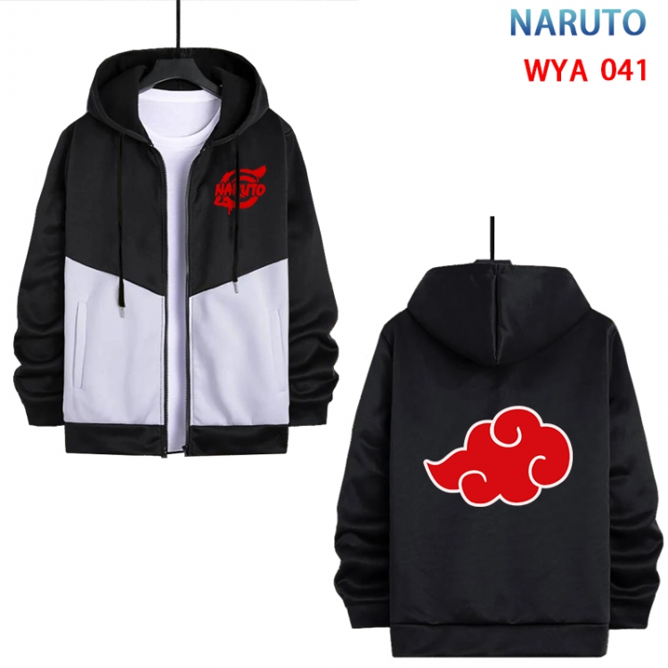 Naruto Anime cotton zipper patch pocket sweater from S to 3XL WYA-041-2