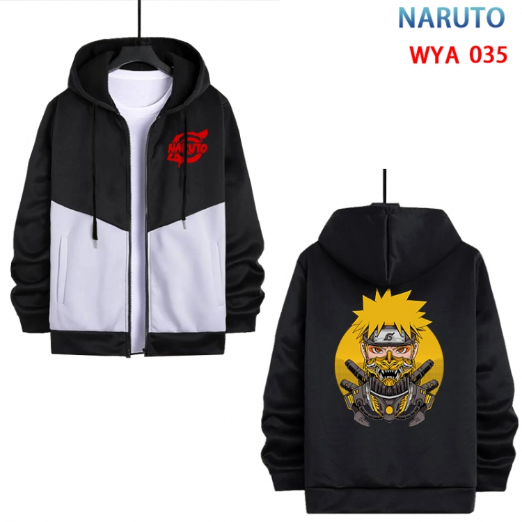 Naruto Anime cotton zipper patch pocket sweater from S to 3XL WYA-035-2
