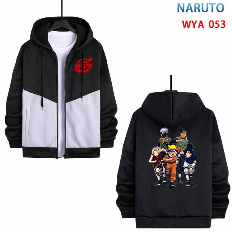 Naruto Anime cotton zipper patch pocket sweater from S to 3XL WYA-053-2