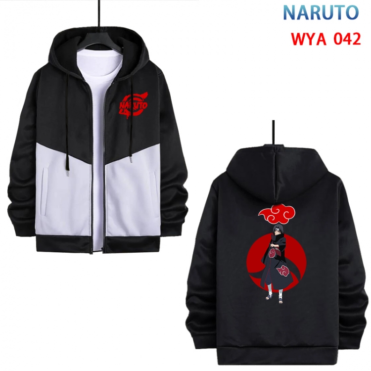 Naruto Anime cotton zipper patch pocket sweater from S to 3XL WYA-042-2