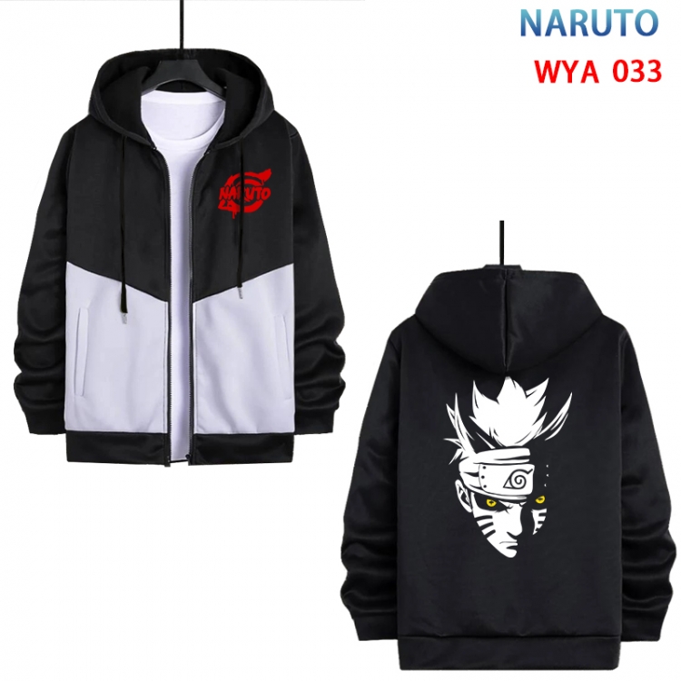 Naruto Anime cotton zipper patch pocket sweater from S to 3XL  WYA-033-2
