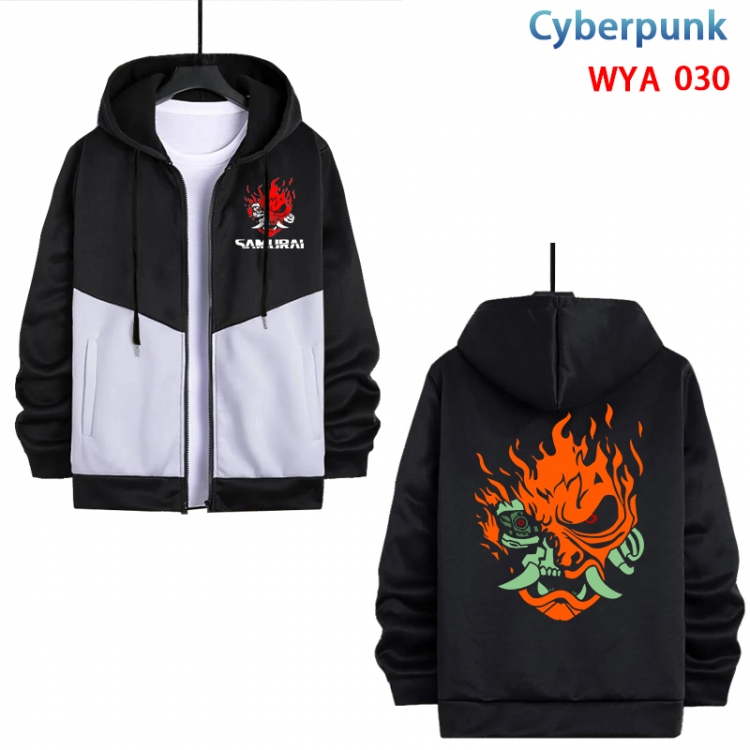 Cyberpunk Anime cotton zipper patch pocket sweater from S to 3XL WYA-030-2