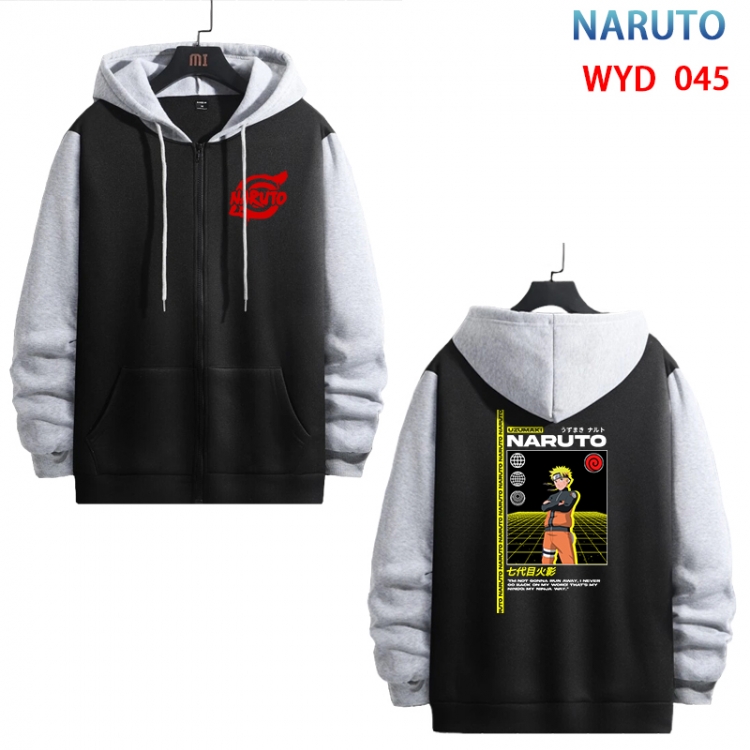 Naruto Anime cotton zipper patch pocket sweater from S to 3XL  WYD-045-2