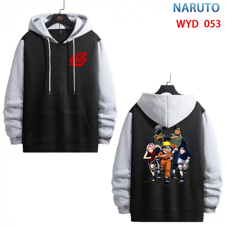 Naruto Anime cotton zipper patch pocket sweater from S to 3XL  WYD-053-2