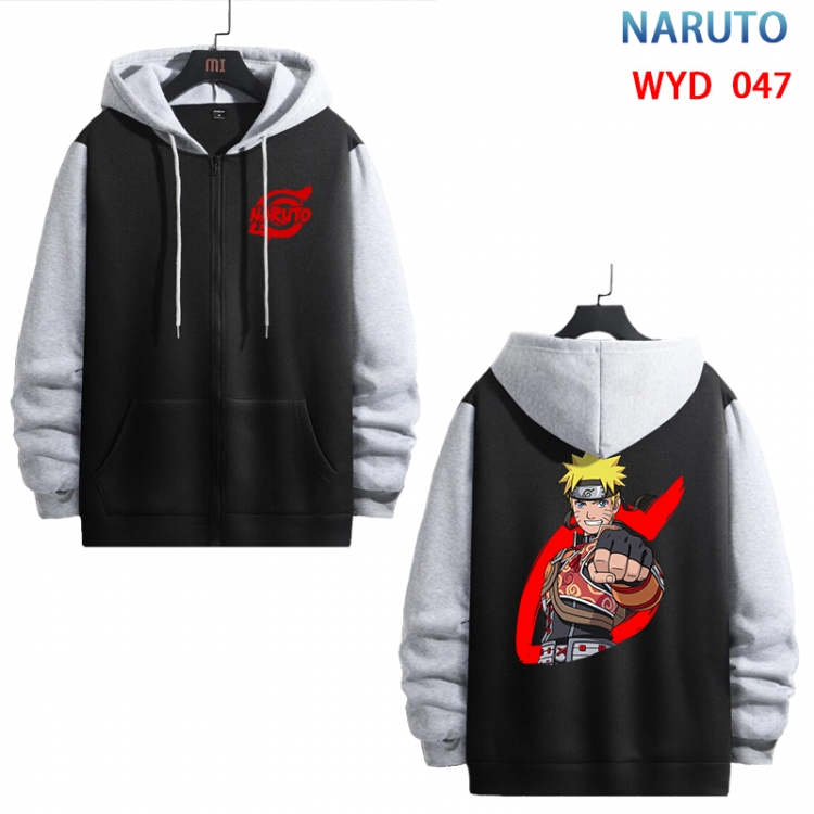 Naruto Anime cotton zipper patch pocket sweater from S to 3XL WYD-047-2