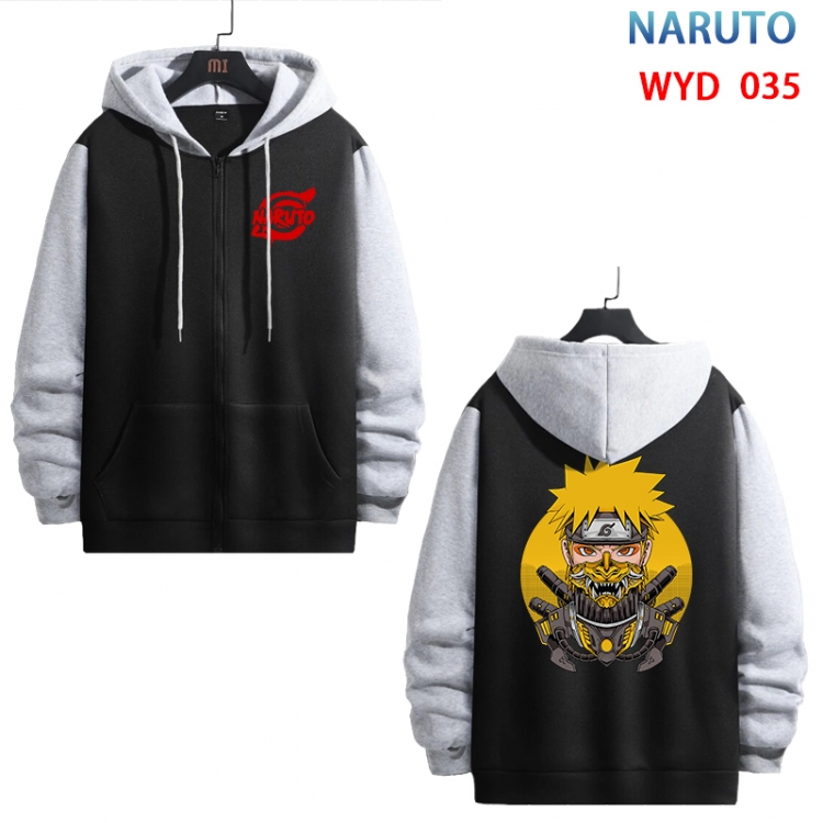 Naruto Anime cotton zipper patch pocket sweater from S to 3XL WYD-035-2