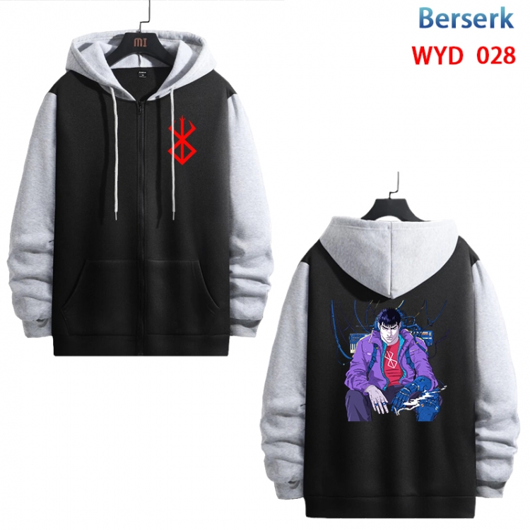 Berserk  Anime cotton zipper patch pocket sweater from S to 3XL MYD-028-2