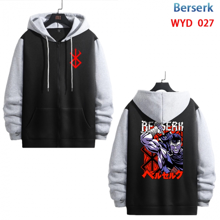 Berserk  Anime cotton zipper patch pocket sweater from S to 3XL  MYD-027-2