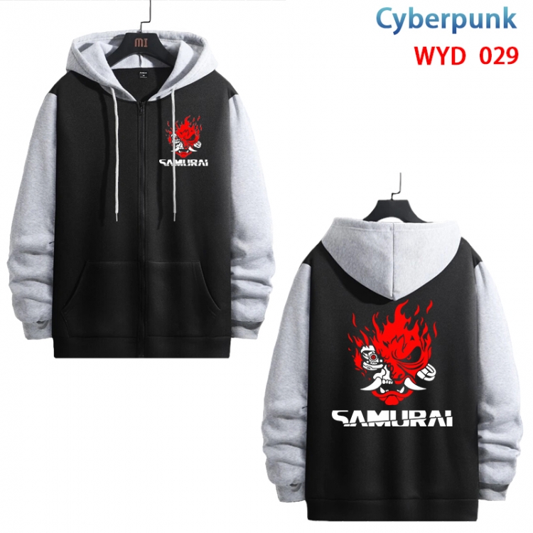 Cyberpunk Anime cotton zipper patch pocket sweater from S to 3XL WYD-029-2