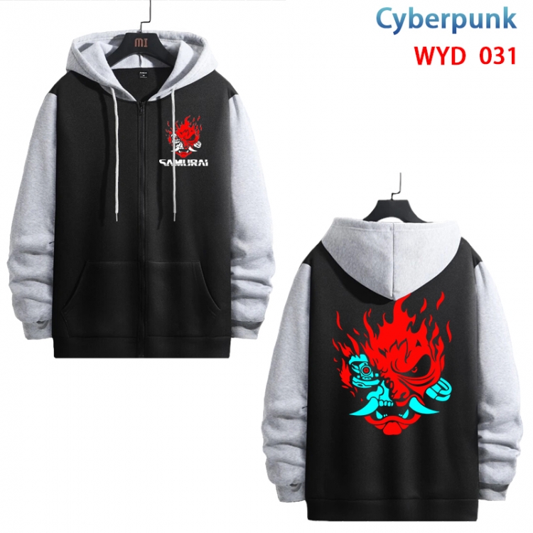 Cyberpunk Anime cotton zipper patch pocket sweater from S to 3XL WYD-031-2