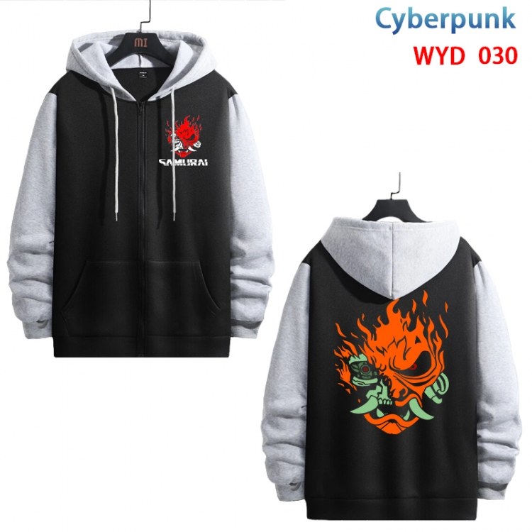 Cyberpunk Anime cotton zipper patch pocket sweater from S to 3XL WYD-030-2