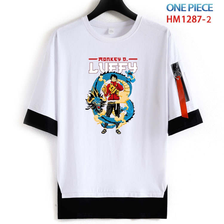 One Piece Cotton round neck fake two short-sleeved T-shirts from S to 6XL HM 1287 2