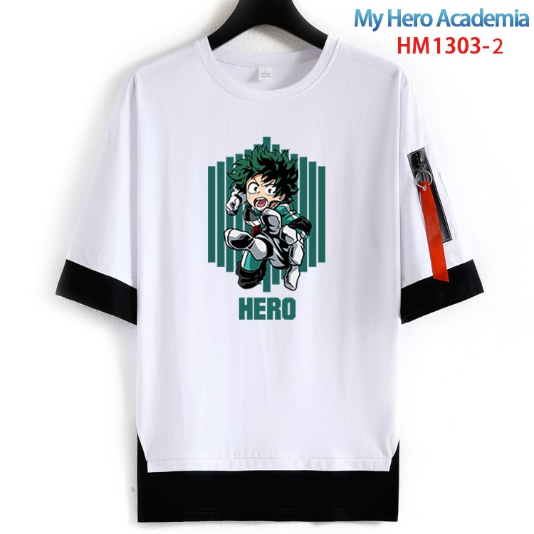 My Hero Academia Cotton round neck fake two short-sleeved T-shirts from S to 6XL HM 1303 2
