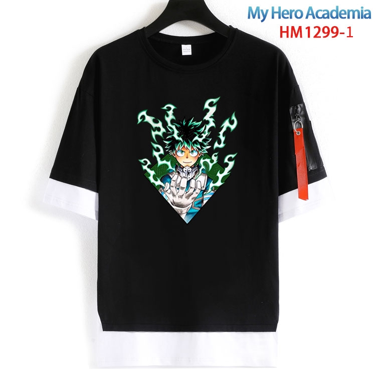 My Hero Academia Cotton round neck fake two short-sleeved T-shirts from S to 6XL HM 1299 1