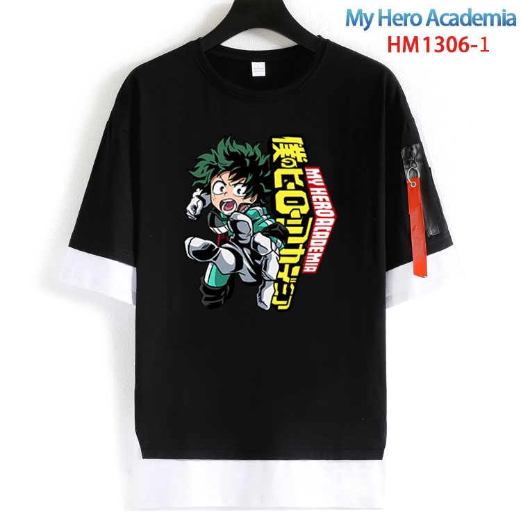 My Hero Academia Cotton round neck fake two short-sleeved T-shirts from S to 6XL HM 1306 1