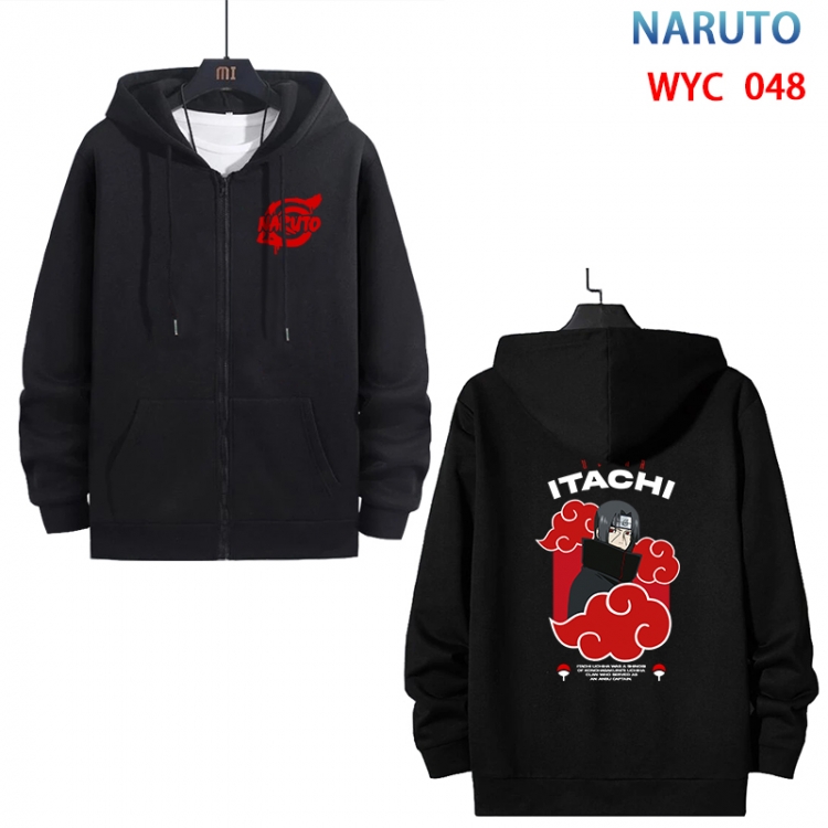 Anime Naruto cotton zipper patch pocket sweater from S to 3XL WYC-048