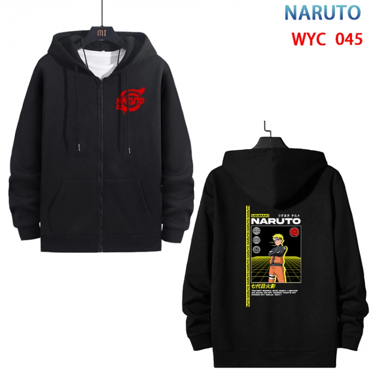 Anime Naruto cotton zipper patch pocket sweater from S to 3XL WYC-045