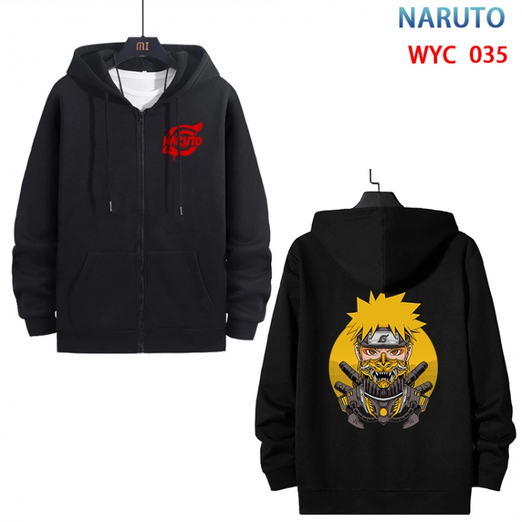 Anime Naruto cotton zipper patch pocket sweater from S to 3XL WYC-035