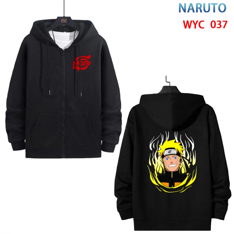 Anime Naruto cotton zipper patch pocket sweater from S to 3XL WYC-037