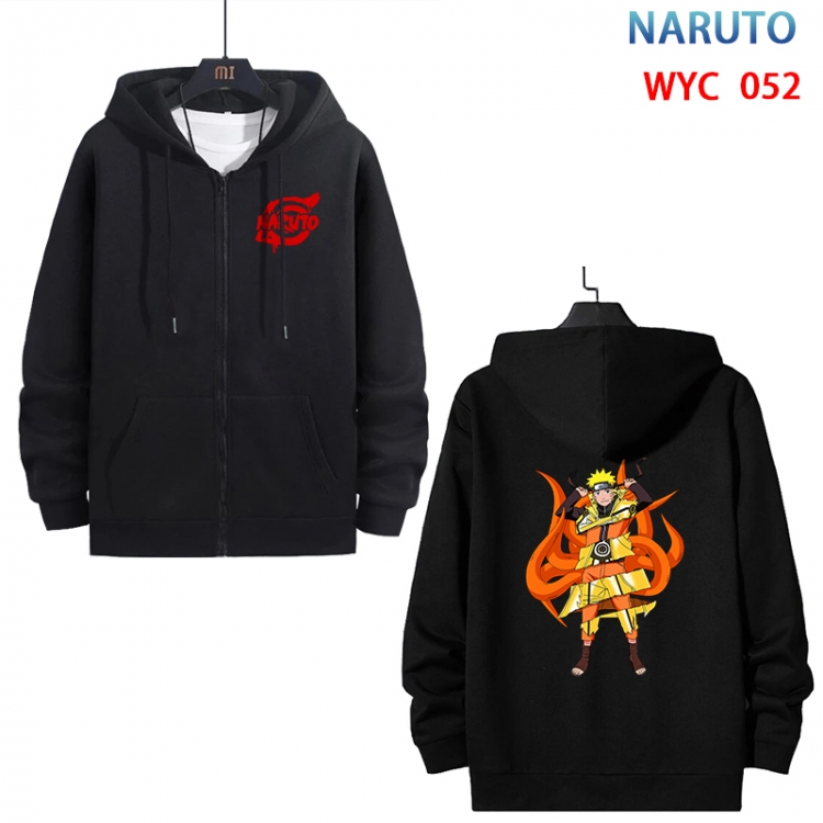 Anime Naruto cotton zipper patch pocket sweater from S to 3XL WYC-052