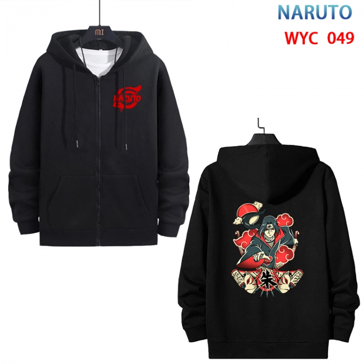 Anime Naruto cotton zipper patch pocket sweater from S to 3XL WYC-049
