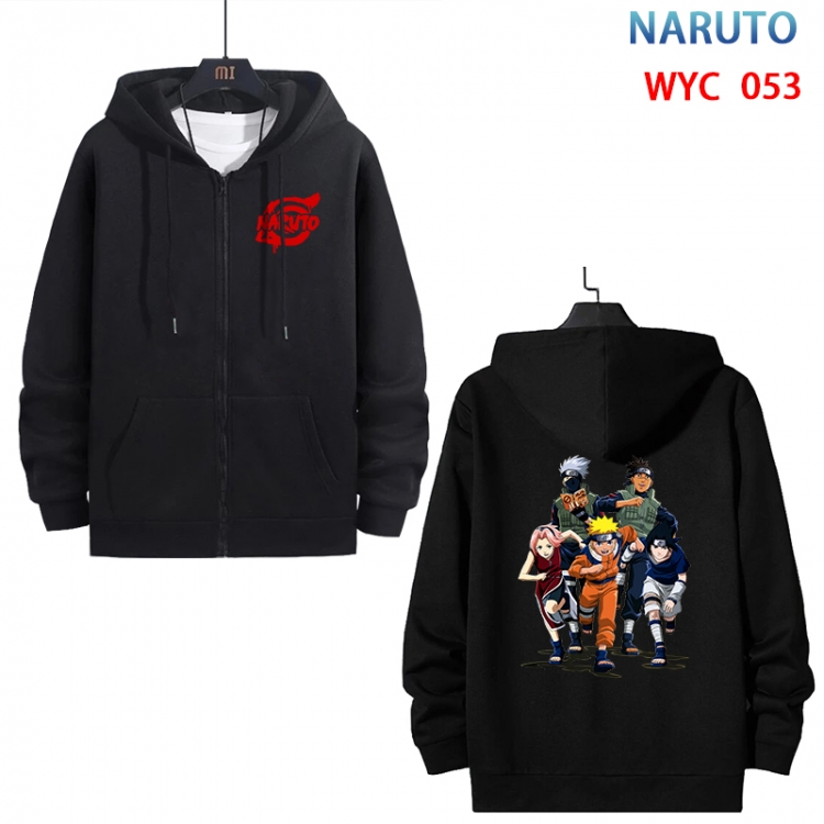Anime Naruto cotton zipper patch pocket sweater from S to 3XL WYC-053
