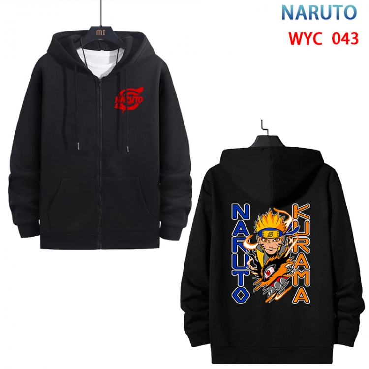 Anime Naruto cotton zipper patch pocket sweater from S to 3XL WYC-043