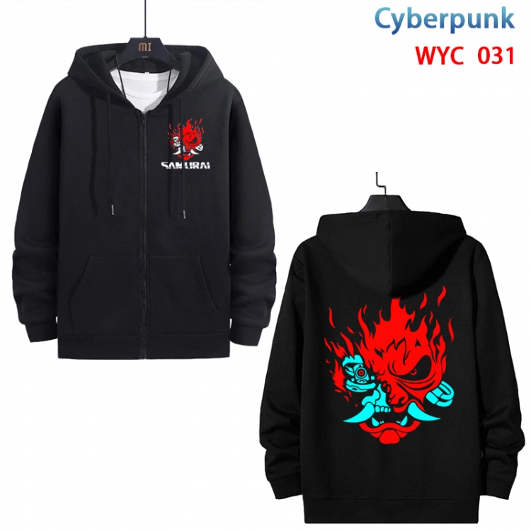 Cyberpunk Anime cotton zipper patch pocket sweater from S to 3XL WYC-031-2