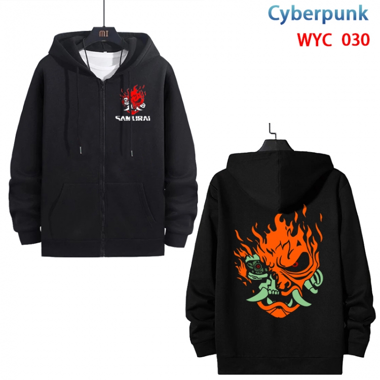 Cyberpunk Anime cotton zipper patch pocket sweater from S to 3XL WYC-030-2
