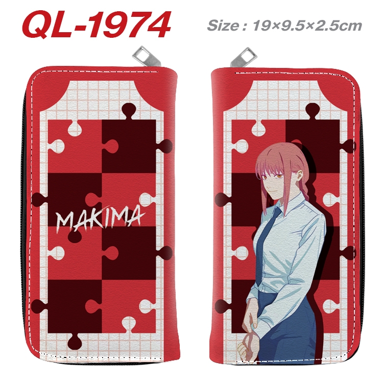 Chainsaw man Animation perimeter long zipper wallet 19.5x9.5x2.5cm QL-1974