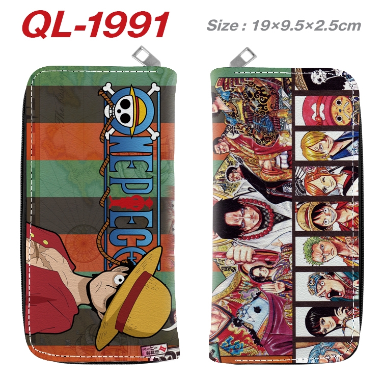 One Piece Animation perimeter long zipper wallet 19.5x9.5x2.5cm QL-1991