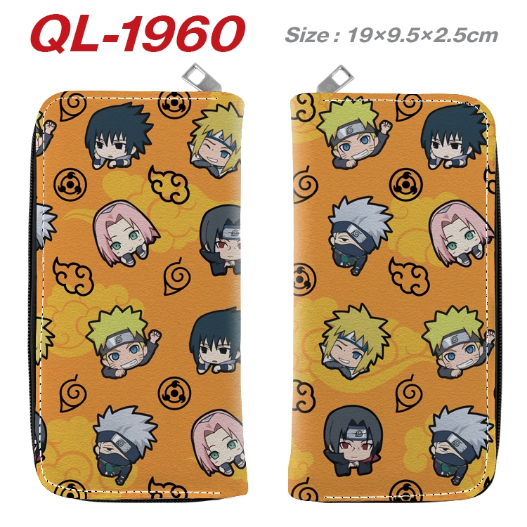 Naruto Animation perimeter long zipper wallet 19.5x9.5x2.5cm QL-1960