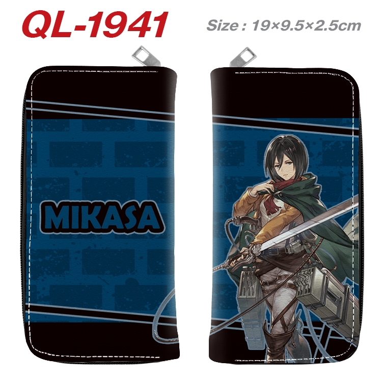 Shingeki no Kyojin Animation perimeter long zipper wallet 19.5x9.5x2.5cm QL-1941