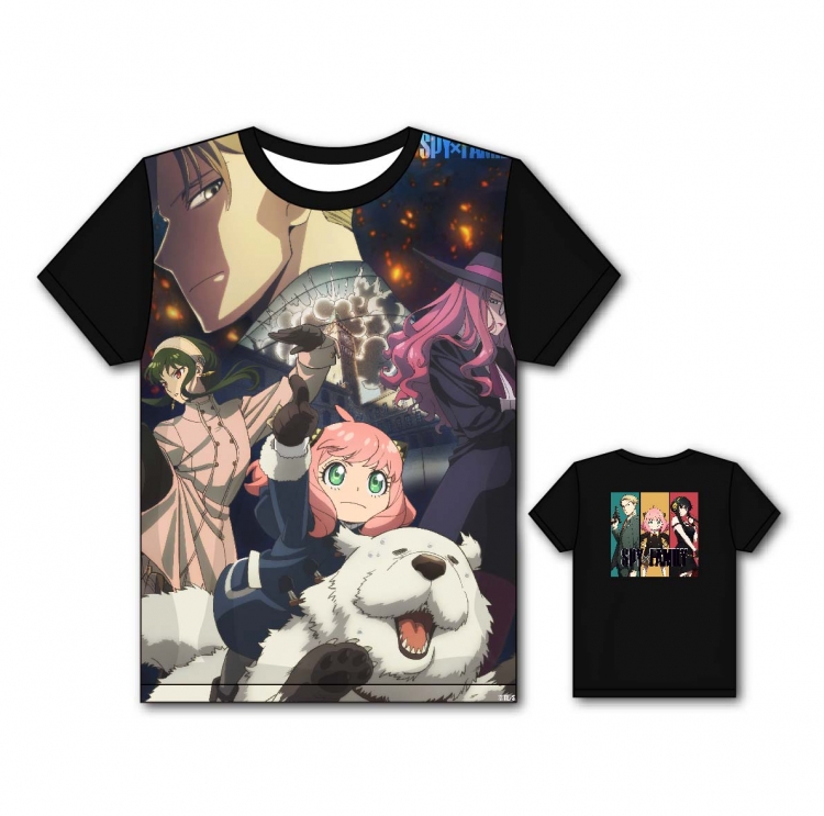 SPY×FAMILY Anime Full color printing flower short sleeve T-shirt from S to 5XL JD15