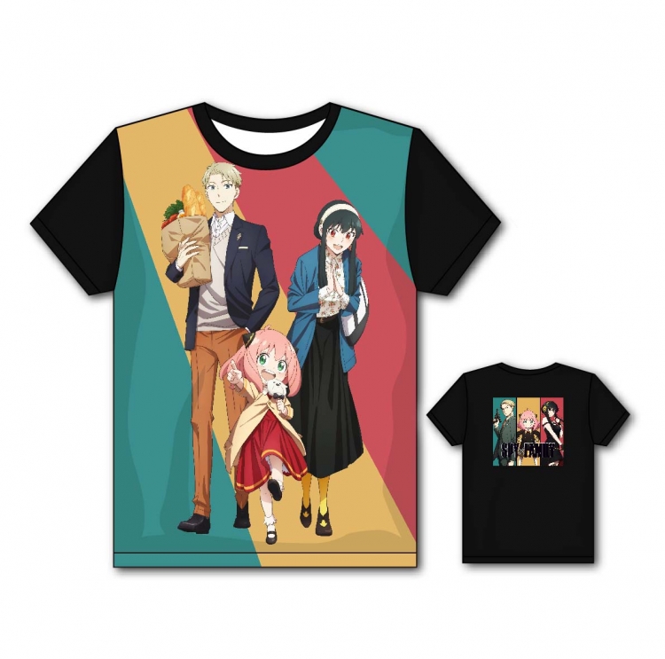 SPY×FAMILY Anime Full color printing flower short sleeve T-shirt from S to 5XL  JD19