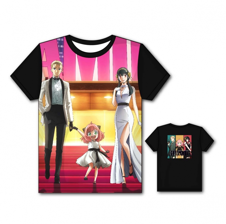 SPY×FAMILY Anime Full color printing flower short sleeve T-shirt from S to 5XL  JD16