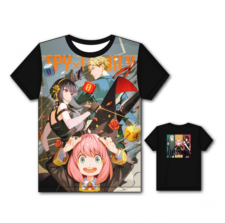 SPY×FAMILY Anime Full color printing flower short sleeve T-shirt from S to 5XL JD20