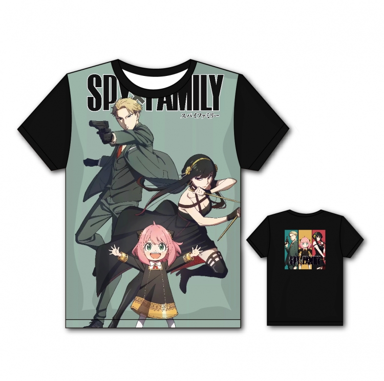 SPY×FAMILY Anime Full color printing flower short sleeve T-shirt from S to 5XL  JD1