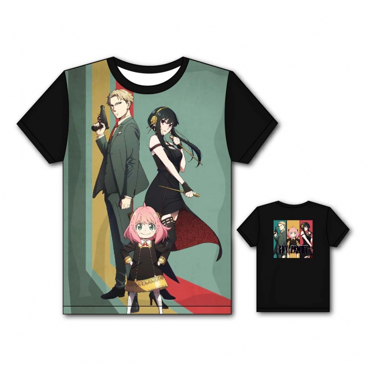 SPY×FAMILY Anime Full color printing flower short sleeve T-shirt from S to 5XL  JD18