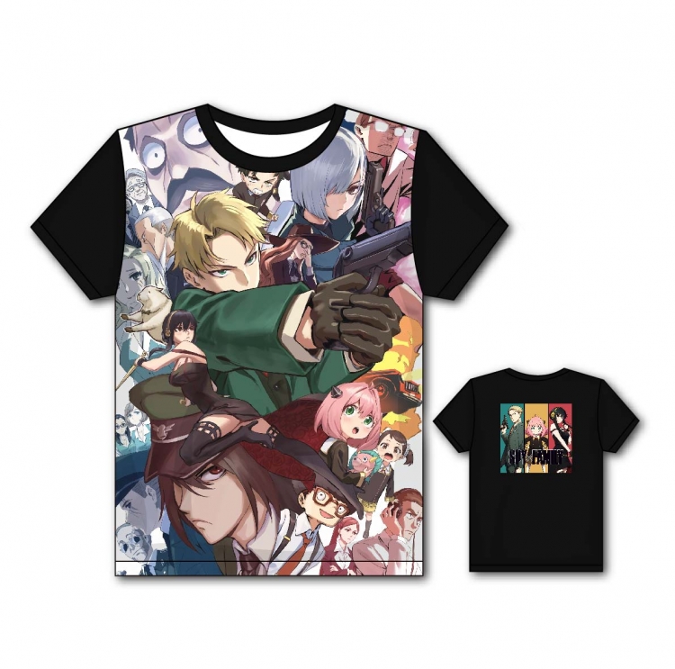 SPY×FAMILY Anime Full color printing flower short sleeve T-shirt from S to 5XL JD10