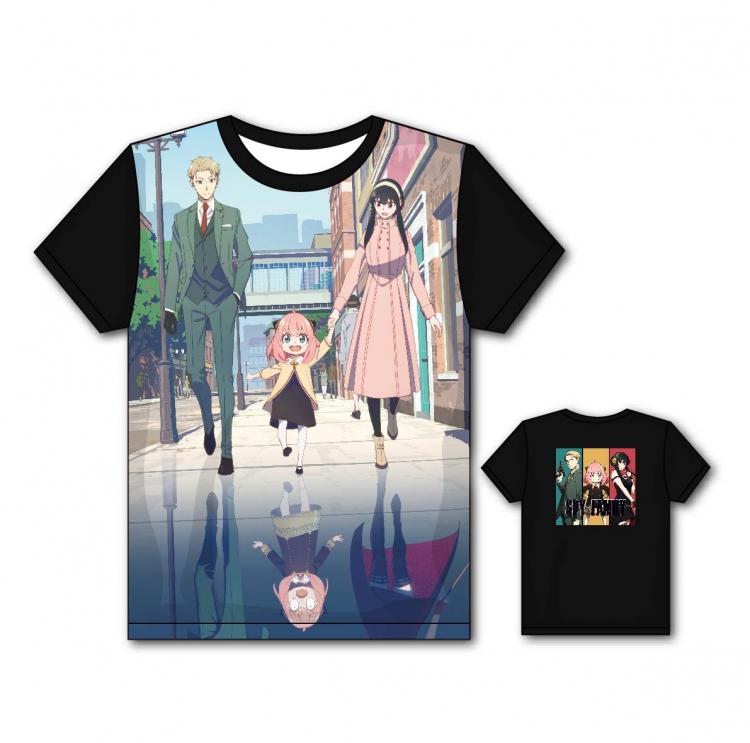 SPY×FAMILY Anime Full color printing flower short sleeve T-shirt from S to 5XL JD6