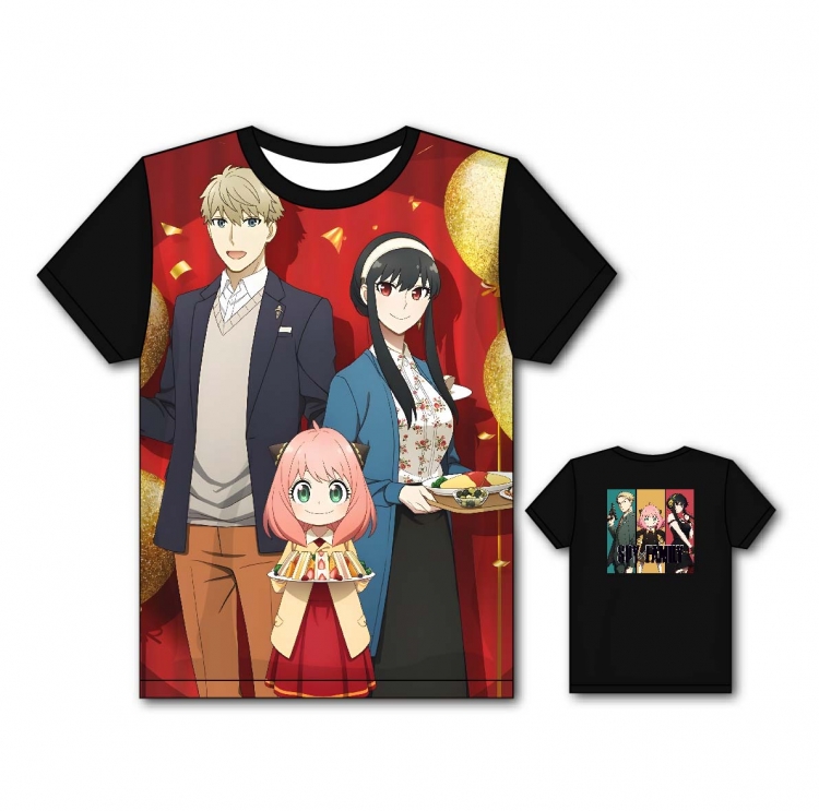 SPY×FAMILY Anime Full color printing flower short sleeve T-shirt from S to 5XL  JD17