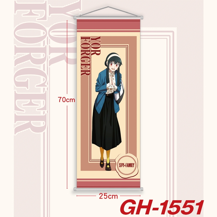 SPY×FAMILY Plastic Rod Cloth Small Hanging Canvas Painting Wall Scroll 25x70cm price for 5 pcs GH-1551A