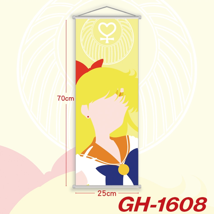 sailormoon Plastic Rod Cloth Small Hanging Canvas Painting Wall Scroll 25x70cm price for 5 pcs GH-1608A