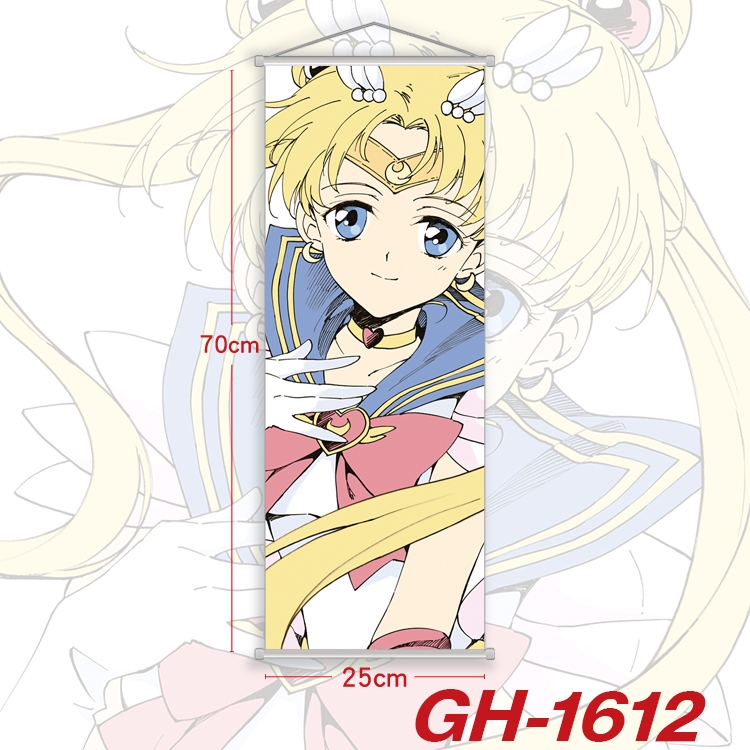 sailormoon Plastic Rod Cloth Small Hanging Canvas Painting Wall Scroll 25x70cm price for 5 pcs GH-1612A