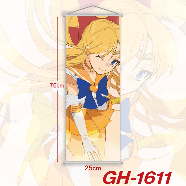 sailormoon Plastic Rod Cloth Small Hanging Canvas Painting Wall Scroll 25x70cm price for 5 pcs GH-1611A