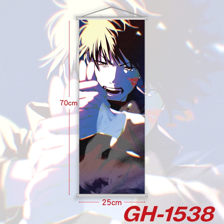 Jujutsu Kaisen Plastic Rod Cloth Small Hanging Canvas Painting Wall Scroll 25x70cm price for 5 pcs GH-1538A